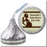 Mommy Silhouette It's a Baby - Hershey Kiss Baby Shower Sticker Labels