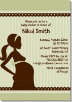 Mommy Silhouette It's a Baby - Baby Shower Invitations