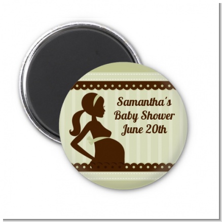 Mommy Silhouette It's a Baby - Personalized Baby Shower Magnet Favors
