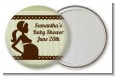 Mommy Silhouette It's a Baby - Personalized Baby Shower Pocket Mirror Favors thumbnail