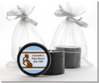 Mommy Silhouette It's a Boy - Baby Shower Black Candle Tin Favors