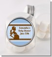 Mommy Silhouette It's a Boy - Personalized Baby Shower Candy Jar thumbnail