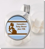 Mommy Silhouette It's a Boy - Personalized Baby Shower Candy Jar