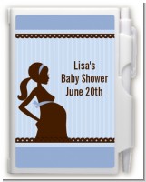 Mommy Silhouette It's a Boy - Baby Shower Personalized Notebook Favor
