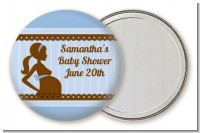 Mommy Silhouette It's a Boy - Personalized Baby Shower Pocket Mirror Favors
