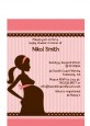 Mommy Silhouette It's a Girl - Baby Shower Petite Invitations thumbnail