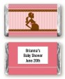 Mommy Silhouette It's a Girl - Personalized Baby Shower Mini Candy Bar Wrappers thumbnail