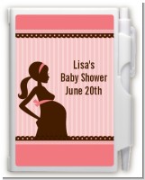 Mommy Silhouette It's a Girl - Baby Shower Personalized Notebook Favor