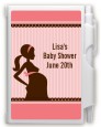 Mommy Silhouette It's a Girl - Baby Shower Personalized Notebook Favor thumbnail