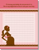 Mommy Silhouette It's a Girl - Baby Shower Notes of Advice