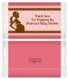 Mommy Silhouette It's a Girl - Personalized Popcorn Wrapper Baby Shower Favors thumbnail