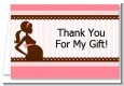 Mommy Silhouette It's a Girl - Baby Shower Thank You Cards thumbnail