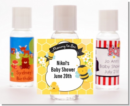 Mommy To Bee - Personalized Baby Shower Hand Sanitizers Favors