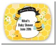 Mommy To Bee - Personalized Baby Shower Rounded Corner Stickers thumbnail