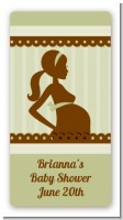 Mommy Silhouette It's a Baby - Custom Rectangle Baby Shower Sticker/Labels