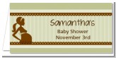 Mommy Silhouette It's a Baby - Personalized Baby Shower Place Cards