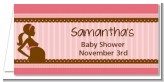 Mommy Silhouette It's a Girl - Personalized Baby Shower Place Cards