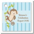 Monkey Boy - Personalized Baby Shower Card Stock Favor Tags thumbnail