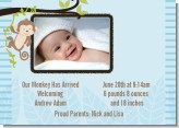 Monkey Boy - Birth Announcement Photo Card