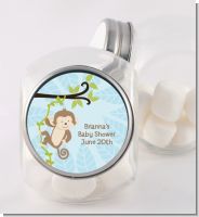 Monkey Boy - Personalized Baby Shower Candy Jar
