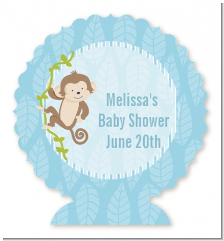 Monkey Boy - Personalized Baby Shower Centerpiece Stand