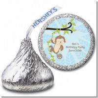 Monkey Boy - Hershey Kiss Baby Shower Sticker Labels