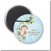 Monkey Boy - Personalized Birthday Party Magnet Favors