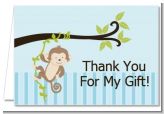 Monkey Boy - Baby Shower Thank You Cards