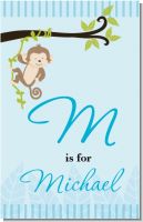 Monkey Boy - Personalized Baby Shower Nursery Wall Art