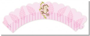 Monkey Girl - Baby Shower Cupcake Wrappers