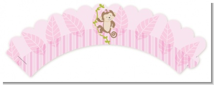 Monkey Girl - Baby Shower Cupcake Wrappers