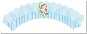 Monkey Boy - Baby Shower Cupcake Wrappers