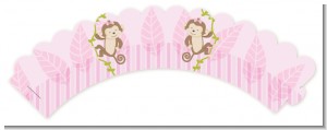 Twin Monkey Girls - Baby Shower Cupcake Wrappers