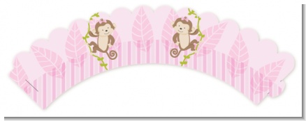 Twin Monkey Girls - Baby Shower Cupcake Wrappers