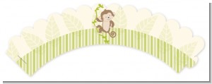 Monkey Neutral - Baby Shower Cupcake Wrappers