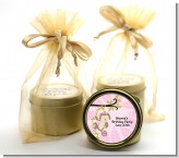 Monkey Girl - Baby Shower Gold Tin Candle Favors