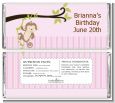 Monkey Girl - Personalized Birthday Party Candy Bar Wrappers thumbnail