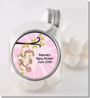 Monkey Girl - Personalized Baby Shower Candy Jar