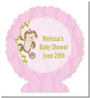 Monkey Girl - Personalized Baby Shower Centerpiece Stand