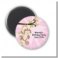 Monkey Girl - Personalized Birthday Party Magnet Favors thumbnail