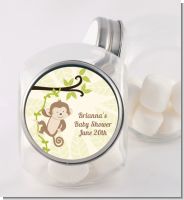 Monkey Neutral - Personalized Baby Shower Candy Jar