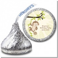 Monkey Neutral - Hershey Kiss Baby Shower Sticker Labels