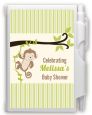 Monkey Neutral - Baby Shower Personalized Notebook Favor thumbnail