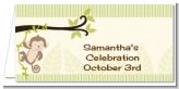 Monkey Neutral - Personalized Baby Shower Place Cards