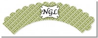 Modern Thatch Green - Personalized Everyday Party Cupcake Wrappers
