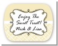 Modern Thatch Cream - Personalized Everyday Party Rounded Corner Stickers thumbnail