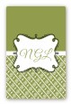 Modern Thatch Green - Personalized Everyday Party Large Rectangle Sticker/Labels thumbnail