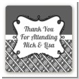 Modern Thatch Grey - Personalized Everyday Party Square Sticker Labels thumbnail