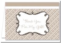 Modern Thatch Latte - Personalized Everyday Party Thank You Cards
