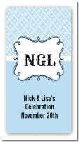 Modern Thatch Light Blue - Personalized Everyday Party Rectangle Sticker/Labels